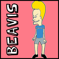 How to draw Beavis from Beavis and Butthead with easy step by step drawing tutorial