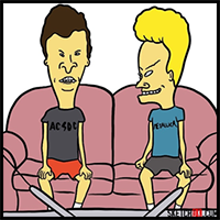How to Draw Beavis and Butt-Head on a Sofa