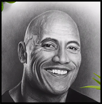 Drawing Black Adam - The Rock