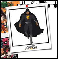 How to Draw Black Adam Step by Step