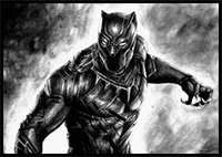 The Black Panther Drawing Tutorial