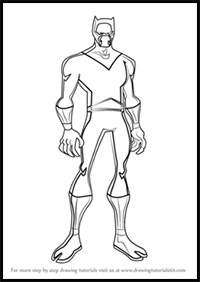 How to Draw Black Panther from The Avengers - Earth's Mightiest Heroes!