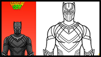 How to DRAW BLACK PANTHER