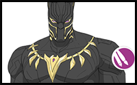 How to Draw Black Panther | Step by Step | Marvel Rivals