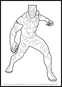How to Draw Black Panther from Captain America Civil War