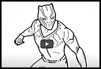 How to Draw Black Panther - Marvel Characters