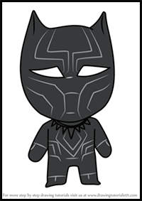 How to Draw Kawaii Black Panther