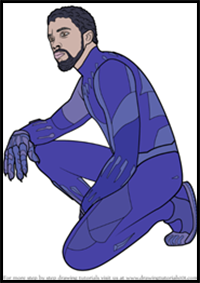 How to Draw Black Panther from Avengers Endgame