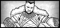 How to Draw M’BAKU (Black Panther) Drawing Tutorial