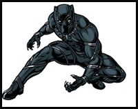 How to Draw Black Panther - A Step by Step Guide