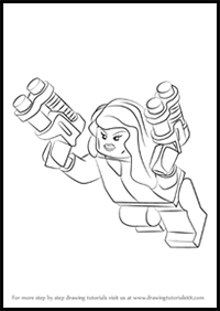 How to Draw Lego Black Widow