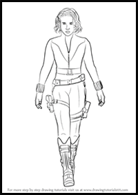 How to Draw Natasha Romanoff aka Black Widow