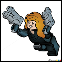 How to Draw Black Widow, Lego Super Heroes