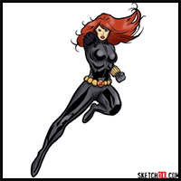 How to Draw Black Widow from Marvel Comics