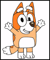 How to Draw Bingo from Bluey