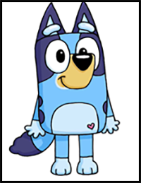 How to Draw Bluey the Puppy | Disney