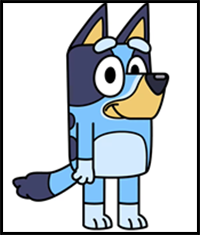 How to Draw Bluey - Easy Tutorial