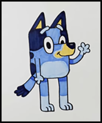 How to Draw Bluey - Easy Tutorial - Andy Art Hub