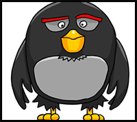 How to Draw Bomb Bird