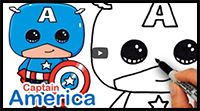 How to Draw Captain America Easy and Cute