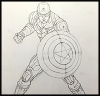 How to Draw CAPTAIN AMERICA (Captain America: Civil War)