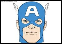 How to Draw Captain America’s Head