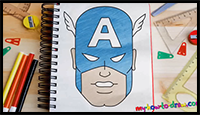 How to Draw Captain America - Easy Step-by-Step Drawing Lessons for Kids