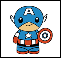 How to Draw Captain America | Drawing Tutorial for Beginners