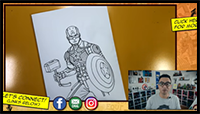 How to Draw CAPTAIN AMERICA with MJOLNIR