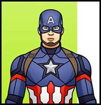 How to DRAW CAPTAIN AMERICA