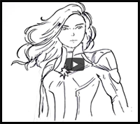 How to Draw Captain Marvel Step by Step