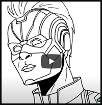 How to Draw Captain Marvel Easy Step by Step