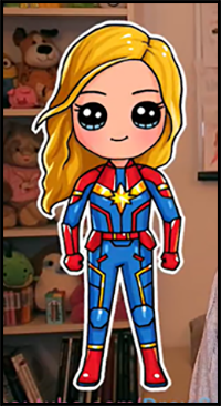 How to Draw Captain Marvel | Avengers Endgame