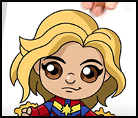How to Draw CAPTAIN MARVEL | Cartooning Club Tutorial