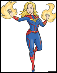 How to Draw Captain Marvel