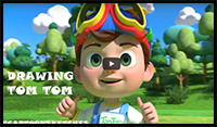 How to Draw TOM TOM - Cocomelon Character - Cocomelon Drawing