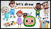 Let's Draw COCOMELON Logo and Characters