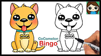 How to Draw Bingo Puppy Dog | CoComelon