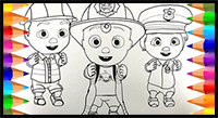 How to Draw JJ and Friends in "Jobs and Career Song" | Cocomelon | Drawings for Children