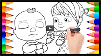 How to Draw JJ & YoYo in "No No Playground Song" | Cocomelon | Drawings for Children