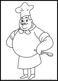 How to Draw Chef Pisghetti from Curious George