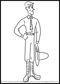 How to Draw the Man with the Yellow Hat from Curious George