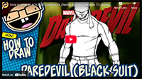 How to Draw BLACK COSTUME DAREDEVIL (Netflix Daredevil Season 1) Drawing Tutorial