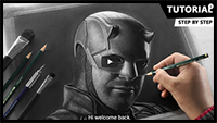 How to Draw DareDevil Portrait | Easy Step by Step!