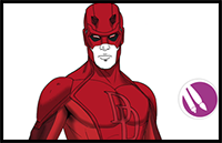 How to Draw Daredevil | Step by Step | Marvel