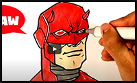 EASY How to Draw DAREDEVIL - Marvel