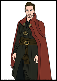 How to Draw Doctor Strange from Avengers Endgame