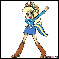 How to Draw Human Applejack | Equestria