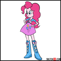How to Draw Human Pinkie Pie | Equestria