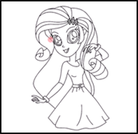 How to Draw Rarity from Equestria Girls